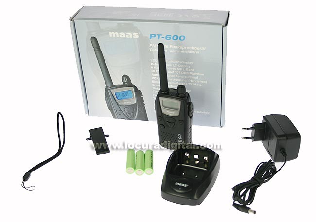 PT600 MAAS PMR-446 walkie de uso libre PAREJA DE DOS WALKIE 