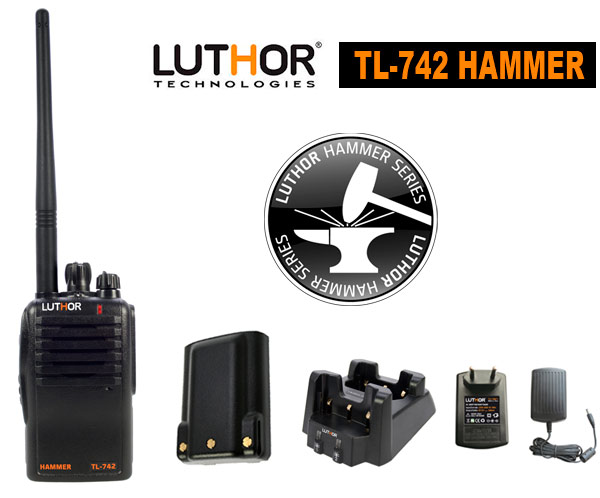 LUTHOR TL-742 Walkie MARTELO PROFISSIONAL UHF canal 16