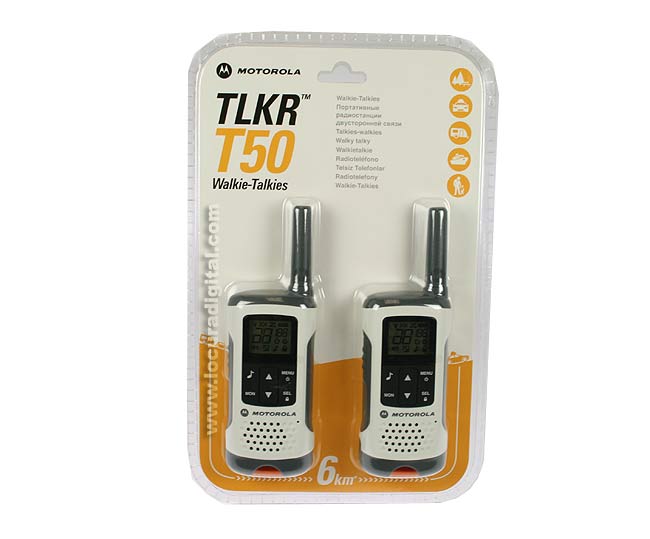 TLKRT50 MOTOROLA TLKR-50 Pareja walkies PMR446 uso sin licencia.