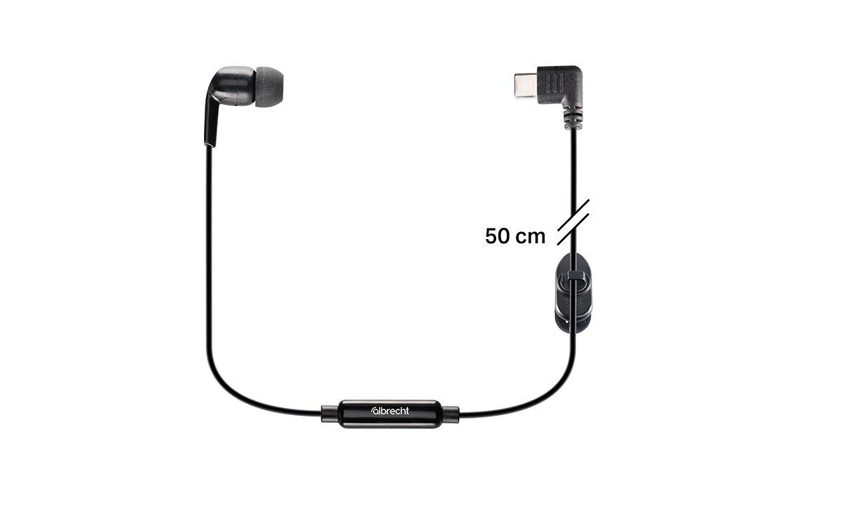 albrecht a29656 micro-auricular cable 50 cm ptt tipo botón walkie biz 
