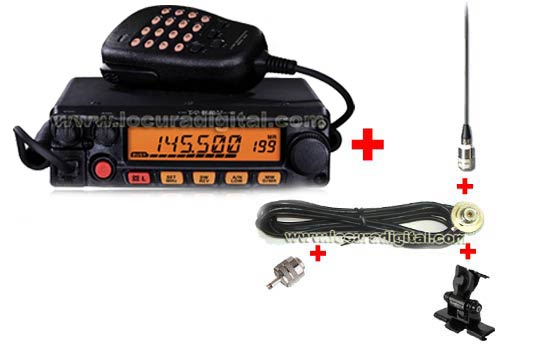 YAESU FT-1900E KITA EMISORA DE VHF 144MHZ IDEAL PARA MONTAJE EN VEHICULOS SIN HACER ORIFICIO EN LA CHAPA CON ANTENA CORTA 50 CM.
