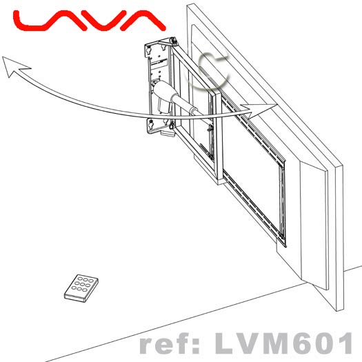 SOPORTE MOTORIZADO CON MANDO A DISTANCIA LVM-601 DE PARED PARA CUALQUIER LCD / PLASMA DE 26 a 50 PULGADAS