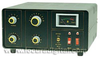 ZETAGI BV-2001 ada 10 w. 20 w, SSB / Salida 600 w. AM-FM / 800 -1000 w. SSB