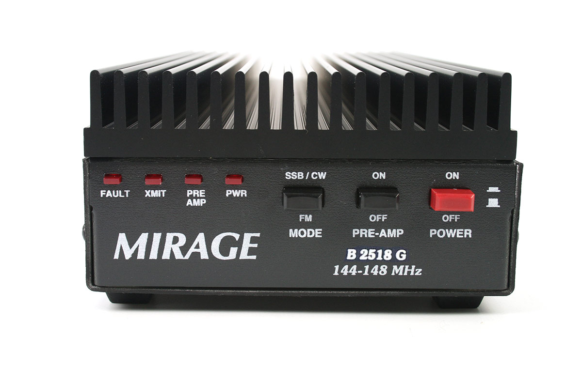 MIRAGEB2518G Amplificador MIRAGE VHF 144-148 Mhz. salida máxima 160 watios, amplificador de VHF, potencia de entrada 0, 5 a 25 watios maximo y potencia de salida -160 Watios, frecuencia de 144-148 MHZ Entrada de corriente 13.8 voltios. Ganancia de preamplificador: 20 dB. 