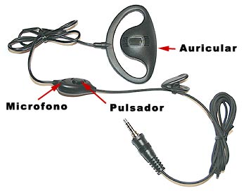 KEP 420 VX7. PINGANILLO PARA VX7, VX 120, VX  170. Micro Auricular  con PTT.