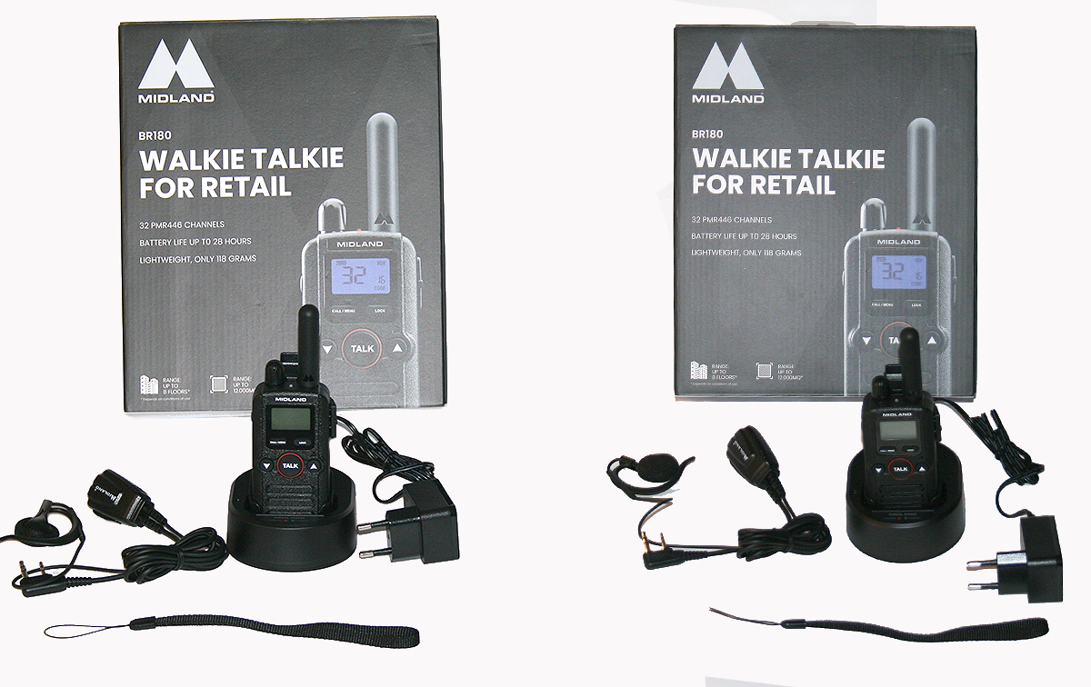 Midland BR180 PACK-2 Walkies de uso libre PMR446 Canales 32