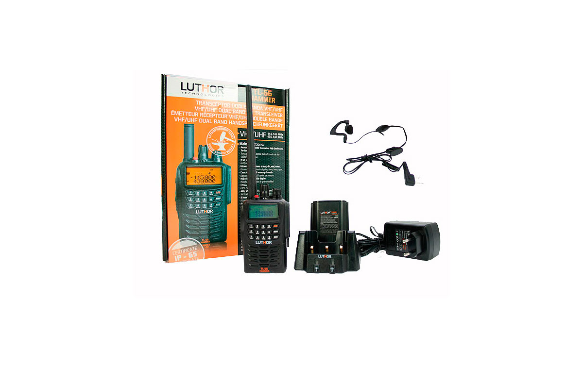 LUTHOR TL-66 HAMMER Walkie doble banda VHF/UHF. IP-65 BATERIA ALTA CAPACIDAD TLB-409