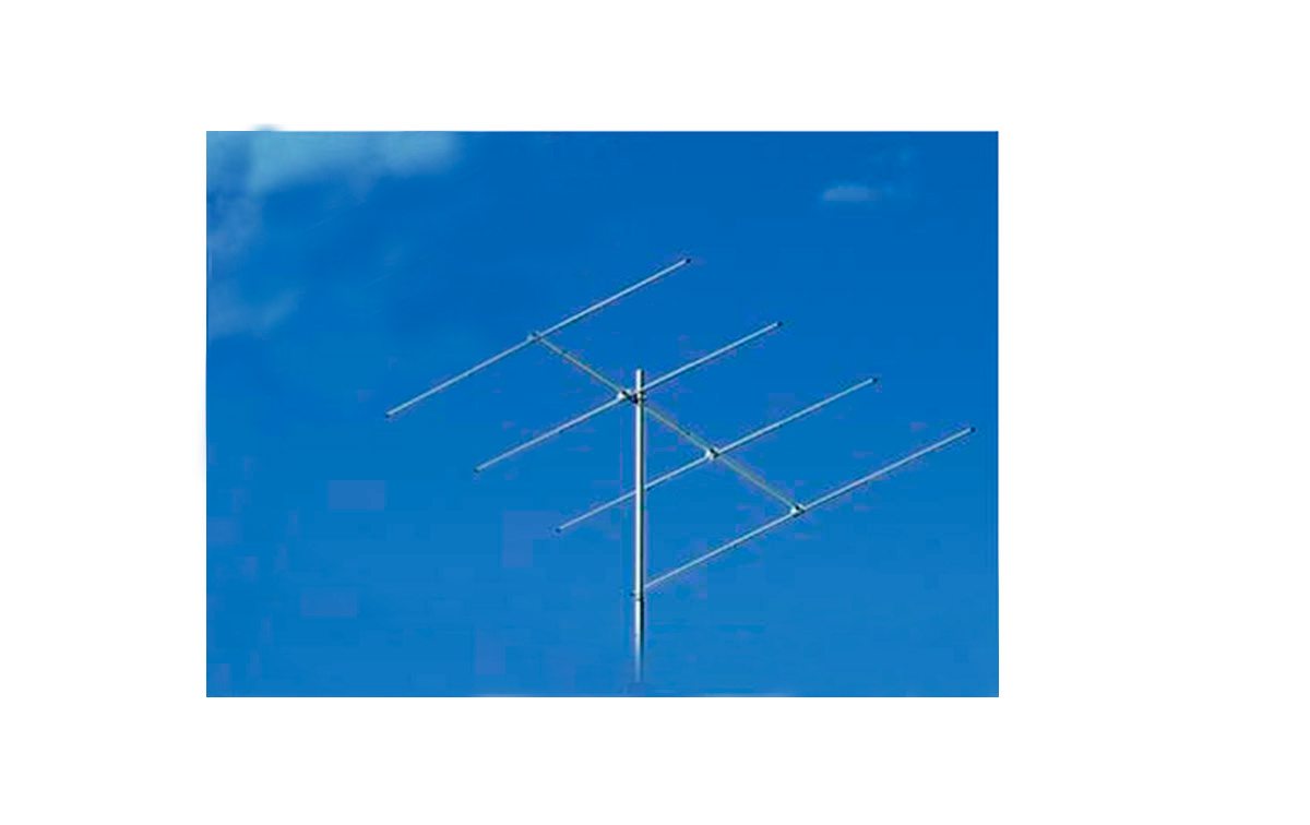  la antena vb-64dx de hy-gain es una antena directiva diseñada para la banda de 6 metros (50 mhz). consta de 4 elementos radiantes que permiten dirigir y concentrar la señal en una dirección específica. esta antena tiene una ganancia de 8,2 db, lo que significa que es capaz de aumentar la potencia 