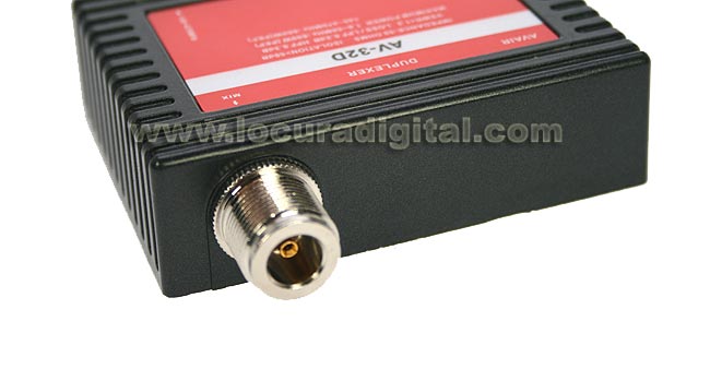 AVAIR AV32D duplexer 1 input, 2 outputs from 1.6 to 56 Mhz. / 140-470 Mhz.