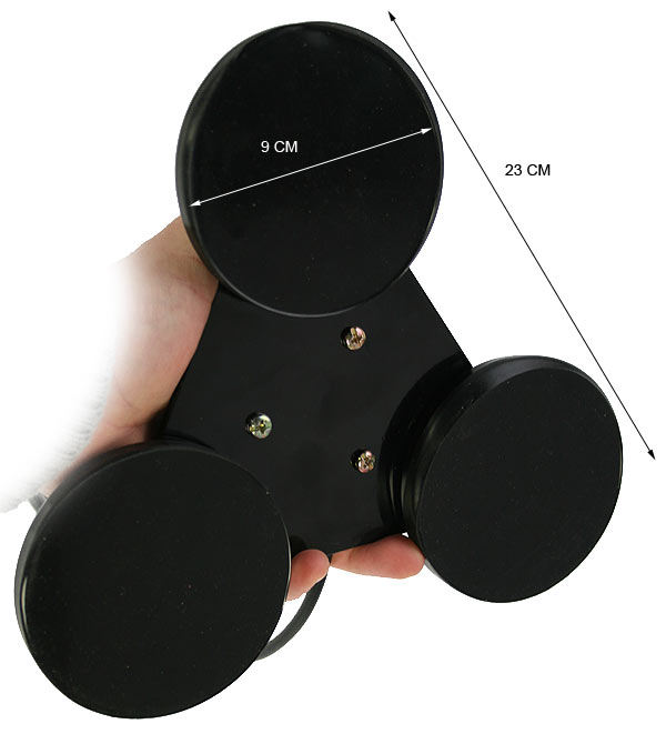 triple myrmidon bm360 magnetic base, 3 x 90 mm. ideal for large antennas 