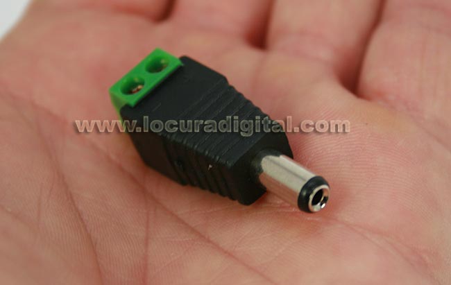 JACK male adapter CON0888 food serious of 2.1 x 5.5 mm. to strip 2 outputs 