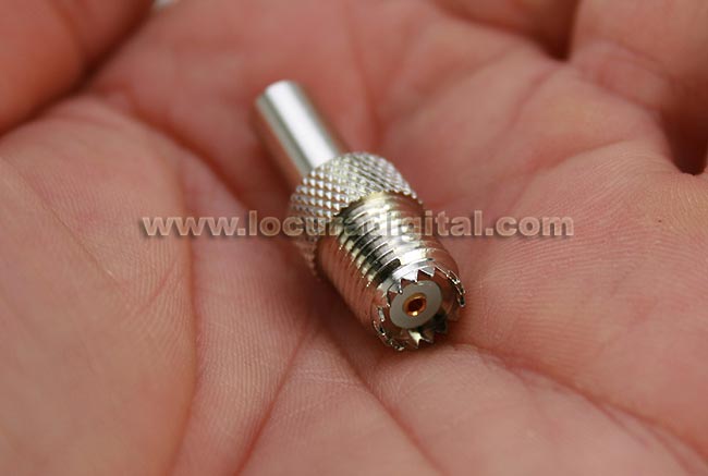 MINI UHF conector fêmea CON1443 aera crimpagem RG-58