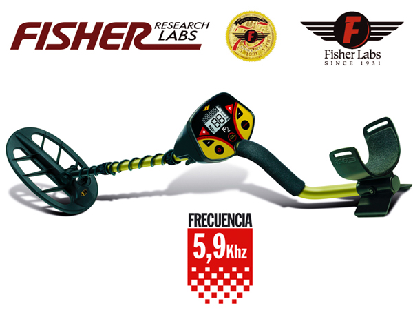F2 F2 FISHER PRO PRO 5,9 KHZ. Détecteur de métal. Avec un objet indicateur de profondeur