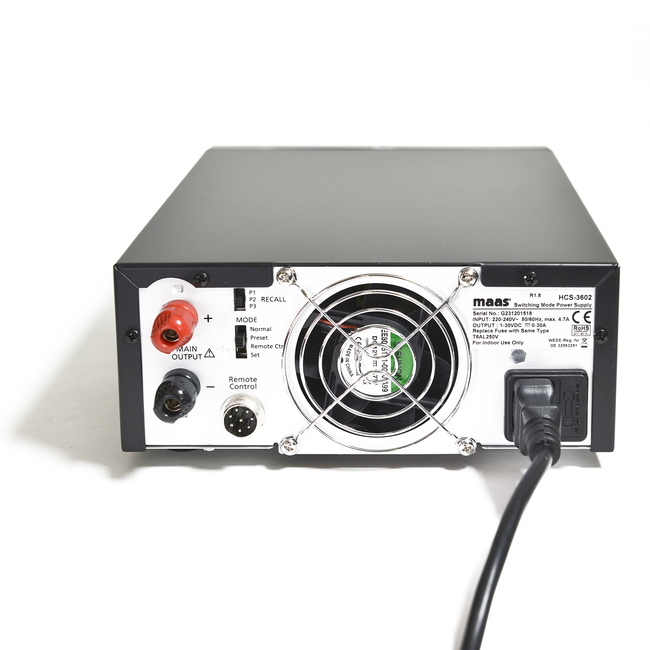 MAAS HCS3602 Adjustable Power Supply adjustable 1-30 volts and 0-30 amps.