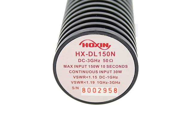 HOXIN HXDL150N dummy load 150 W. N male connector. Frequency 25-1000 MHz