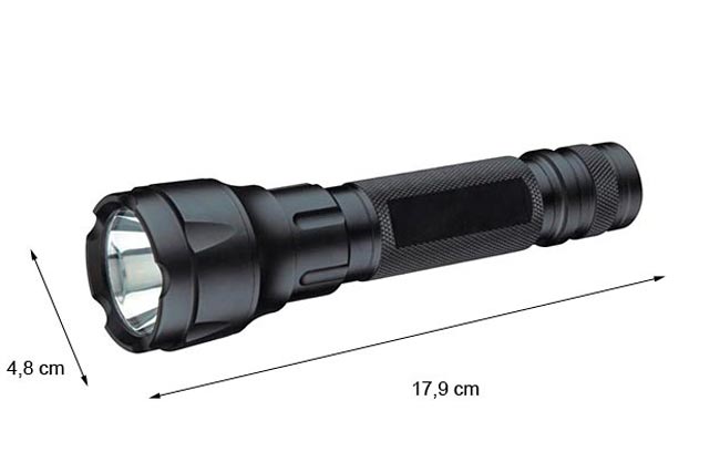 MAX BARRISTER TACTICAL FLASHLIGHT RECHARGEABLE-7 Length 17.9 cm LUMEN CREE LED 200