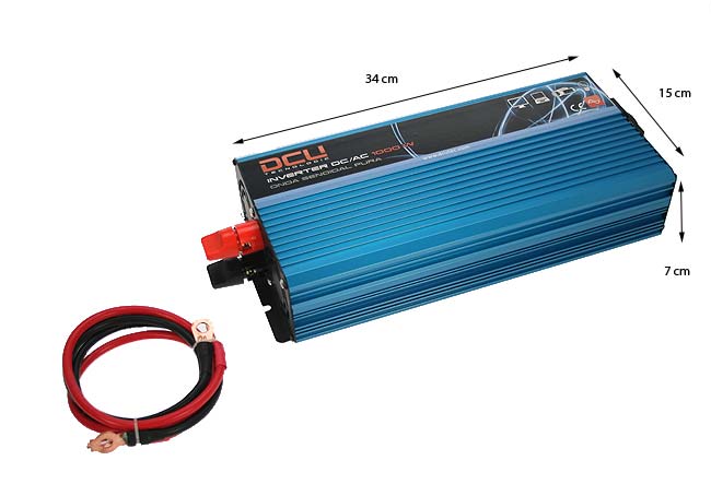 DCU PSI100012 onduleur de 12 volts DC ?20 volts AC, 1000 watts. Puresine