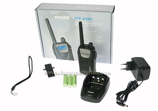 PT600 MAAS PMR-446 walkie de uso libre PAREJA DE DOS WALKIE