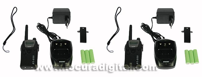 PT600 MAAS PMR-446 walkie de uso libre PAREJA DE DOS WALKIE