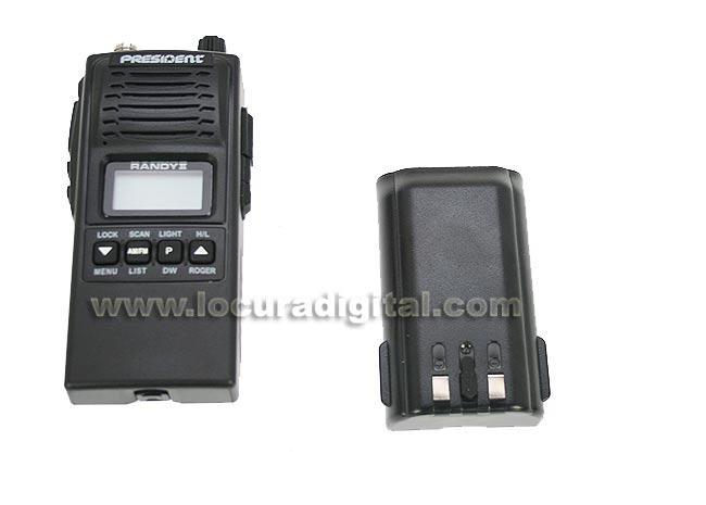 RANDYIIP PRESIDENT RANDY II Portatil AM/ FM walkie CB 27 Mhz. Bateria Litio 2100 mAh