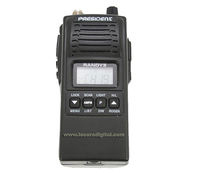 RANDYIIP PRESIDENT RANDY II Portatil AM/ FM walkie CB 27 Mhz. Bateria Litio 2100 mAh