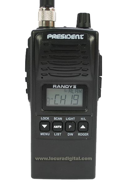 RANDYIIP PRESIDENT RANDY II Portatil AM/ FM walkie CB 27 Mhz. Bateria Litio 2100 mAh