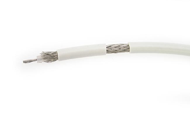 RG58-WHITE Cable RG-58 color blanco. En metros