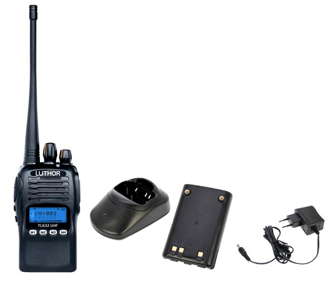 luthor tl-632 walkie 250 canais profissional uhf- 410-470 mhz. proteção ip-67