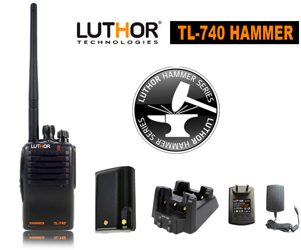 LUTHOR TL-740 HAMMER Walkie PROFESIONAL VHF 16 CANALES