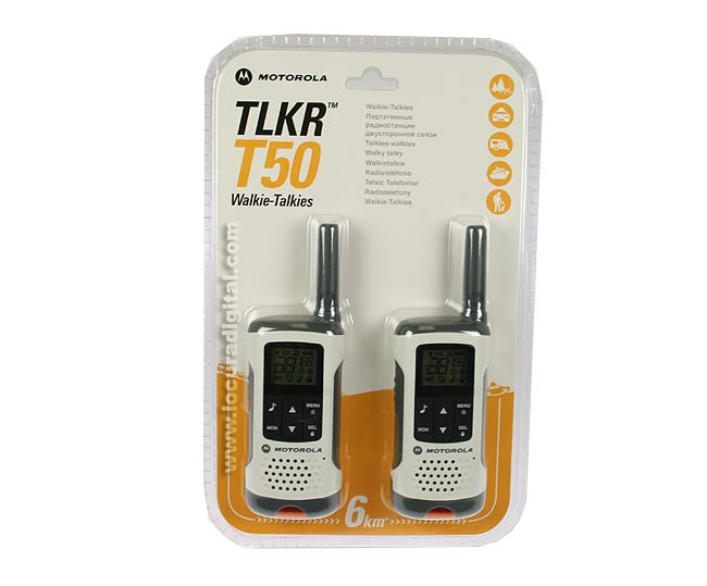 MOTOROLA TLKRT50 TLKR-50 PMR446 casal walkie utilização não licenciada