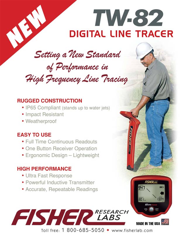 Fisher TW82 LINE DETECTOR HIGH FREQUENCY, tubes and wires