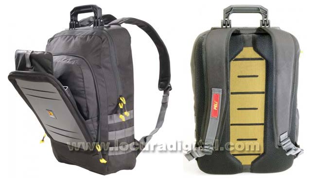 Peli U145 mochila con varios compartimentos.