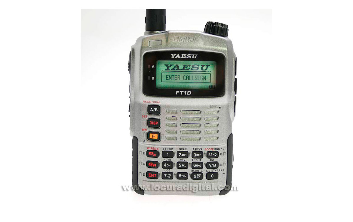 YAESU FT1D bibanda 144/430MHz con GPS. Dual Band Digital receptor digitales Radio Amateur. Color Plata