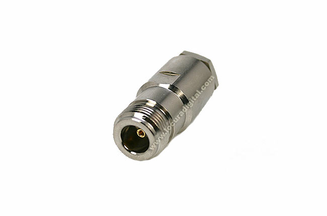 CON02080036 MARCU Conector N HEMBRA soldar.Para cable RF-287 UF, para cable diametro 7,3 mm vivo 1,9 mm 