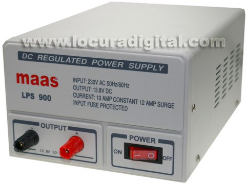 MAAS LPS-900 Power Supply Linear 13,8 volts. From 10 to 12 amps.