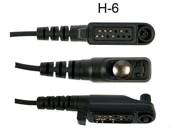 PIN29H6 NAUZER. Micro Auricular orejera, cable rizado negro alta gama. Para walkies HYTERA