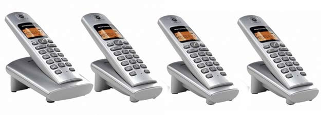 MOTOROLA TELEFONO INALAMBRICO DECT DIGITAL D 404 PACK4 CUATRO TELEFONOS