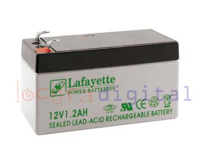 1212 SW Lafayette RECHARGEABLE LEAD BATTERY VOLTAGE 12 V. Power 1.2 amp capacity. Terminal: T1