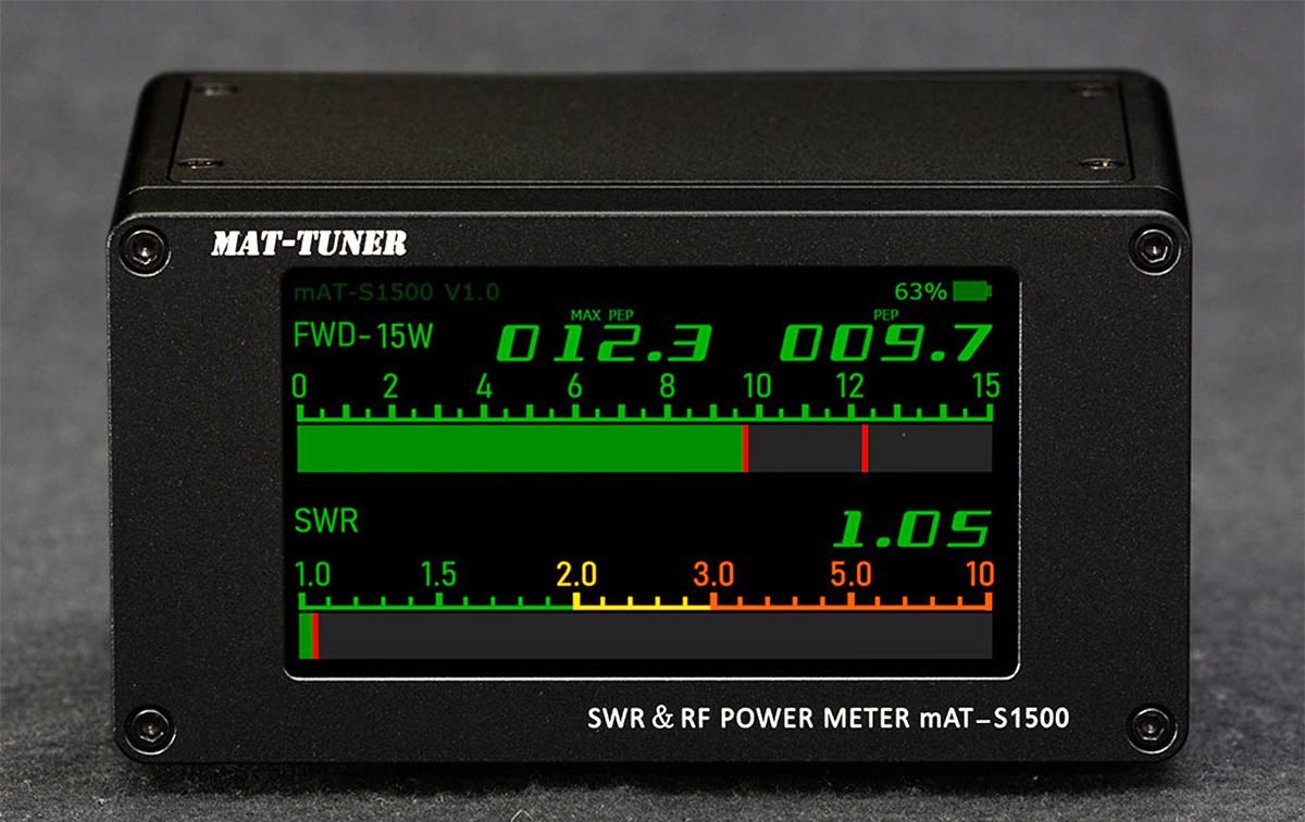 MAT-TUNER MAT-S1500 medidor potencia vatimetro y ROE (SWR) muy preciso