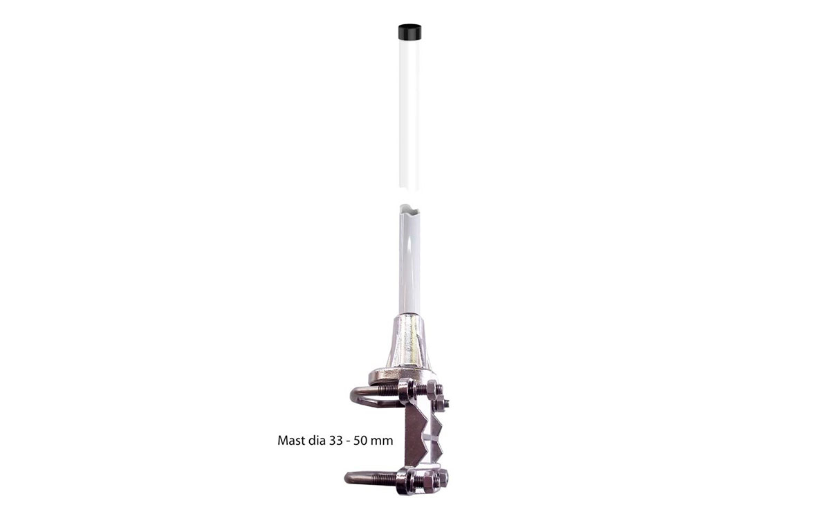 BANTEN14391 Antena dipolo vertical 746-960 Mhz fibra 40 cm. Es una antena omnidireccional dipolo vertical profesional de alta ganacia para frecuencias 4G LTE, RFI, sistema SIGFOX e IoT (Internet of Things)