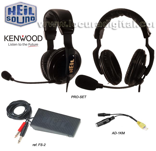 HEIL SOUND-4-AD1KM PROSET Micro headset for HEIL PRO-SET-4   AD-1KM   FS-2 for Kenwood TS480