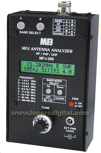 MFJ-266 Analisador de antena HF / VHF / UHF