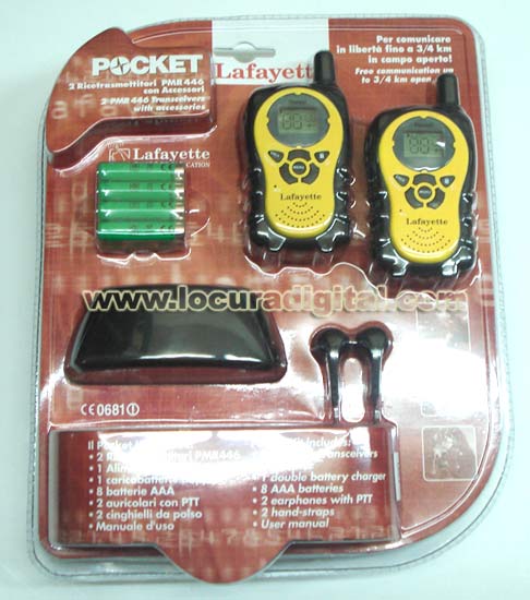 LAFAYETTE POCKET Color Amarillo. Walkie talkies sin licencia