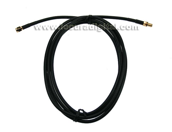 MIRMIDON CAWIF-0710. WI-FI RG-58 Cable, REVERSE SMA FEMALE - REVERSE SMA MALE. 2 mts.