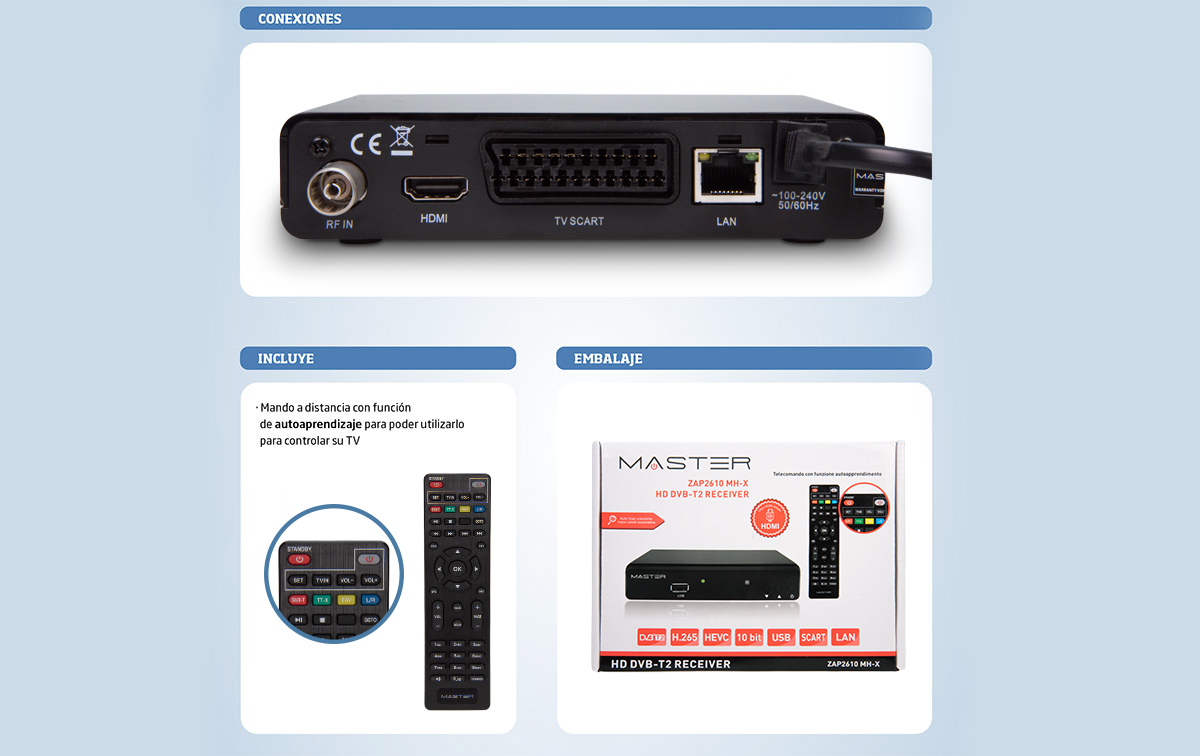 Master ZAP2610ND-L Sintonizador digital full HD para ver TV
