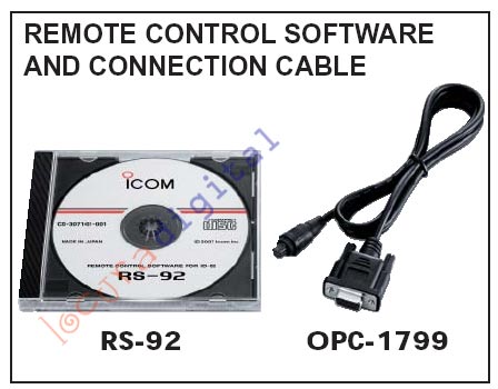 RS-92 Software de IC-E92D Incluye OPC-1799 ICOM