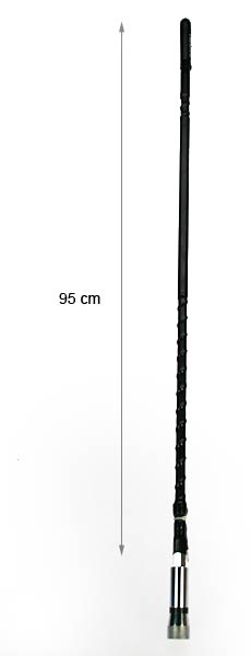 WILSON FGT3C- BLACK Antena de fibra color negro CB 27 Mhz. 95 cms. ADAPTADOR A PL BASE PL CABLE RG58 CONECTOR PL !! ANTENA COMPLETA !!