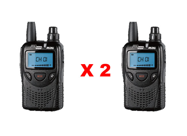 POLMAR-MINI POLMAR PMR-446 PACK DE DOS WALKIES.