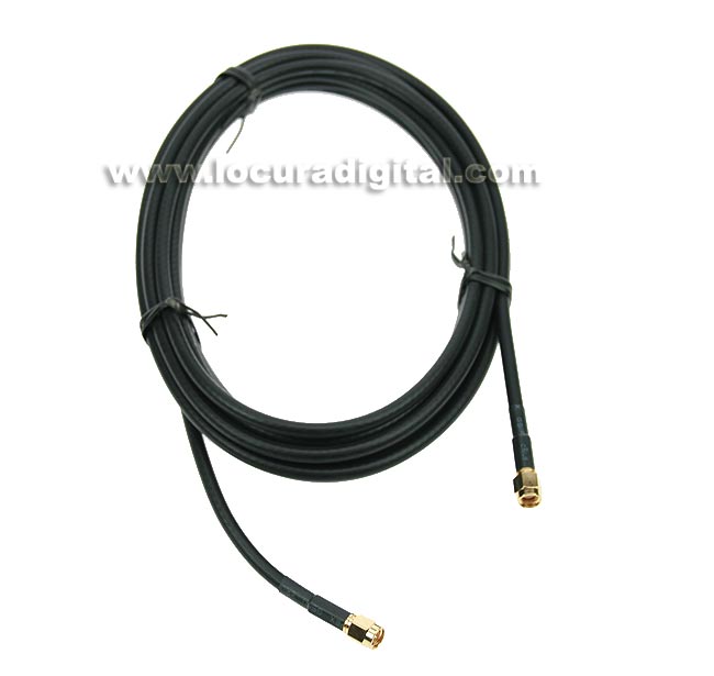 mirmidon cawif-7115. wi-fi rg-58 cable, reverse sma male - standard sma male. 5 mts.