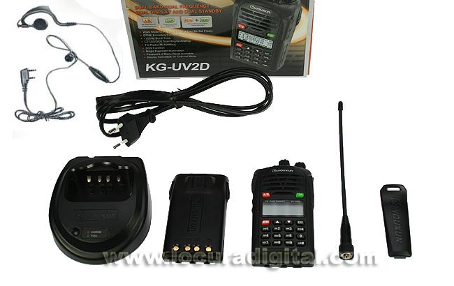 WALKIE WOUXUN KG-UV2D KIT 1 DUALBAND contents